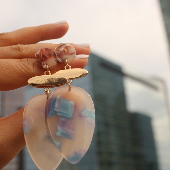 WowNYC Jewelry - HP ♥️ 925 Acrylic Dangle dainty tear drop Earrings